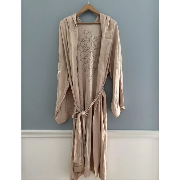 New Free People Movement X EVERLAST Satin Robe sz L - Picture 2 of 7